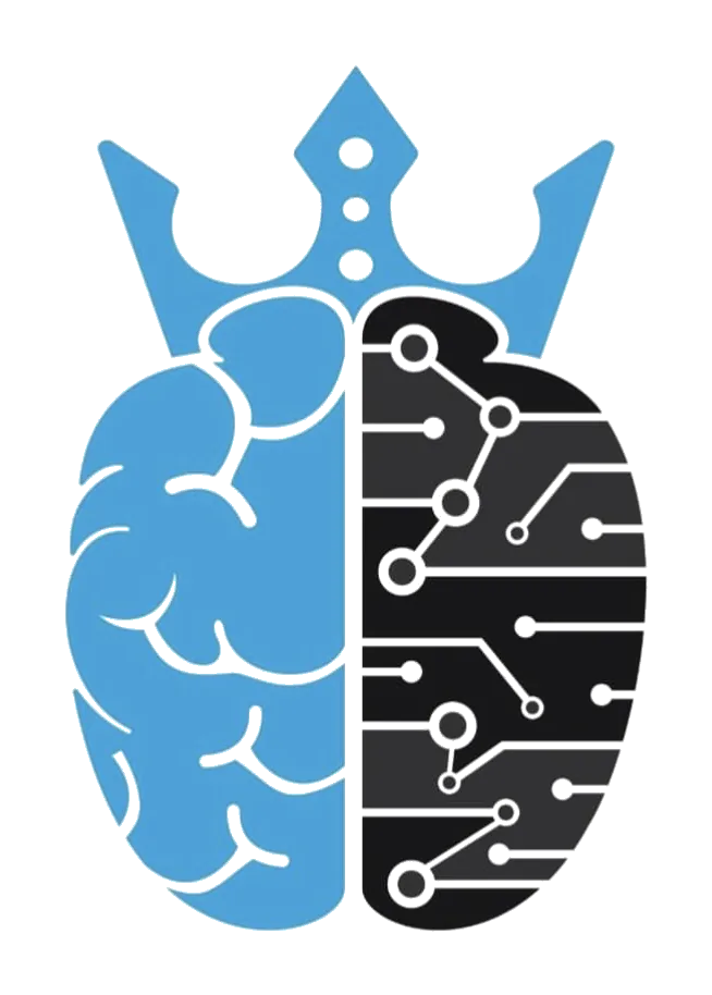 Sovereign-Minds emblem — crowned brain, half organic, half circuit